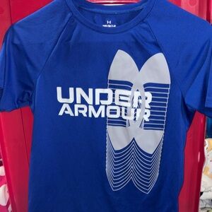 Under Armour Royal Blue Tee with White Graphic